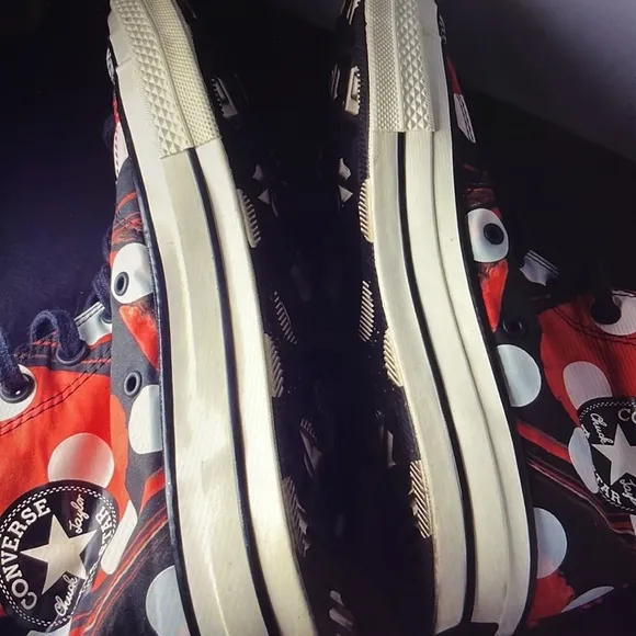 Converse All Star Mens Shoes Sneakers Polka Dot Suminagashi Pack Black 9 RARE