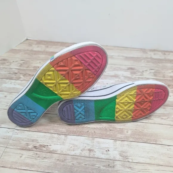 Converse All Star Rainbow Lightening Bolt Special Edition Unisex Women's Size 7