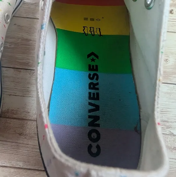 Converse All Star Rainbow Lightening Bolt Special Edition Unisex Women's Size 7