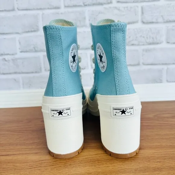 ⭐Converse Chuck 70 DE LUXE HEEL HI Sz 5.5 Mens Platform Boots Teal Shoes A08279C