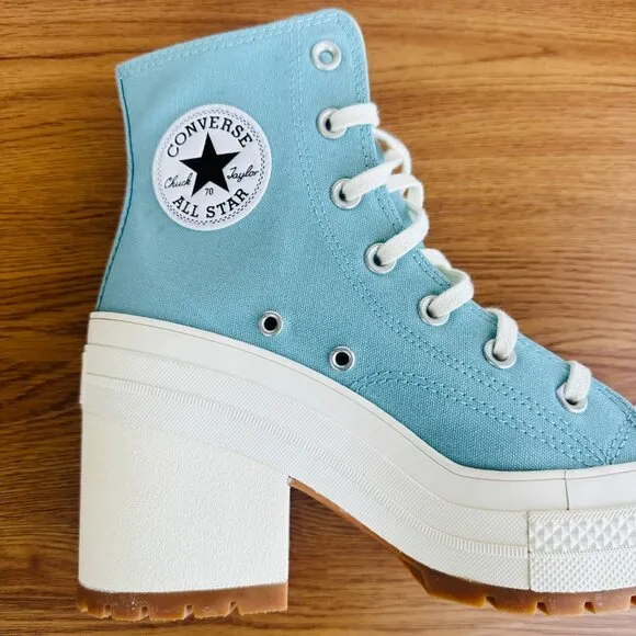 ⭐Converse Chuck 70 DE LUXE HEEL HI Sz 5.5 Mens Platform Boots Teal Shoes A08279C