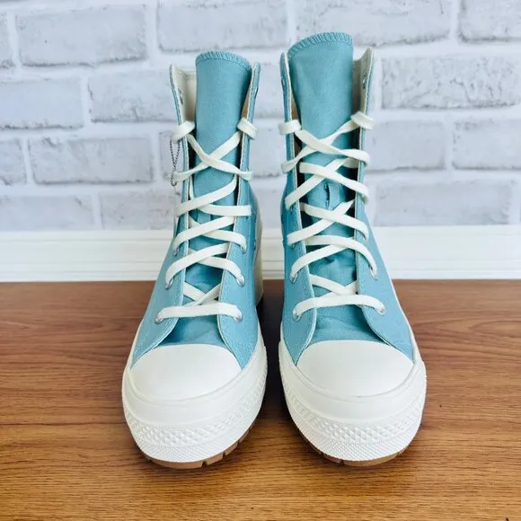 ⭐Converse Chuck 70 DE LUXE HEEL HI Sz 5.5 Mens Platform Boots Teal Shoes A08279C