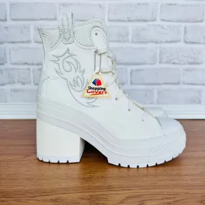 ⭐Converse Chuck 70 De Luxe Heel Western Hi Platform 5.5 Men Boots White A10335C