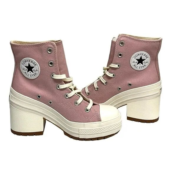 Converse Chuck 70 De Luxe Heel Womens Platform Static Pink/Egret/Gum Size7.5 NIB