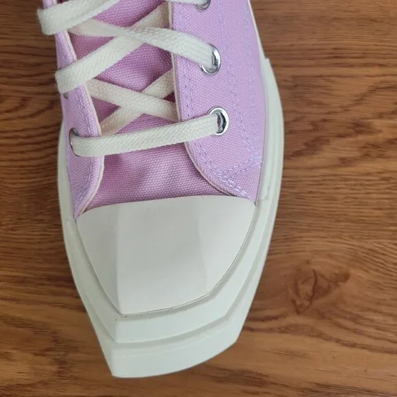 ⭐Converse Chuck 70 De Luxe Wedge Platform Hi Shoes Sz 7 A07584C Purple Pink 4&quot;