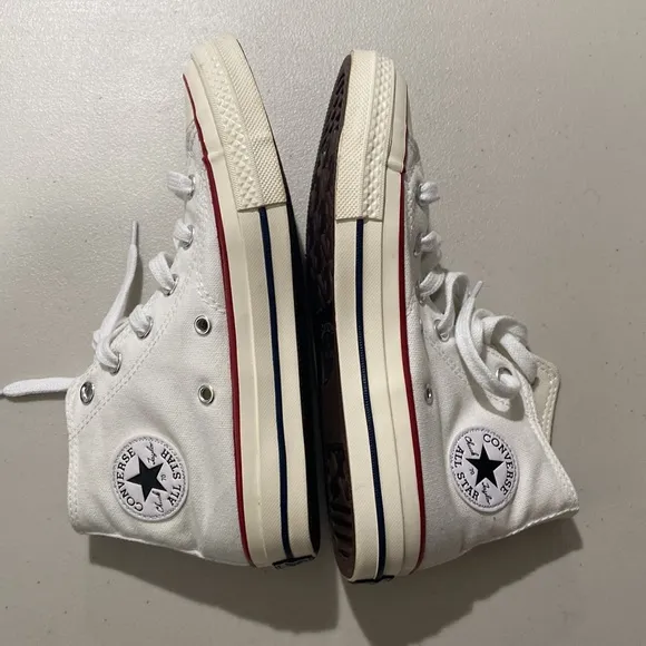 Converse Chuck 70 Hi Big Kids' Shoes White/Granet/Egret