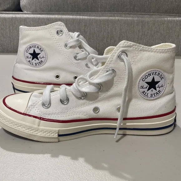 Converse Chuck 70 Hi Big Kids' Shoes White/Granet/Egret