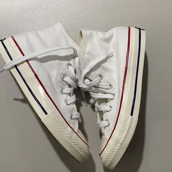 Converse Chuck 70 Hi Big Kids' Shoes White/Granet/Egret