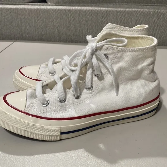 Converse Chuck 70 Hi Big Kids' Shoes White/Granet/Egret
