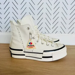 ❤️❤️CONVERSE Chuck 70 Plus Gems Rhinestones Pearls Sz 6 Mens Shoes Cream A10287C