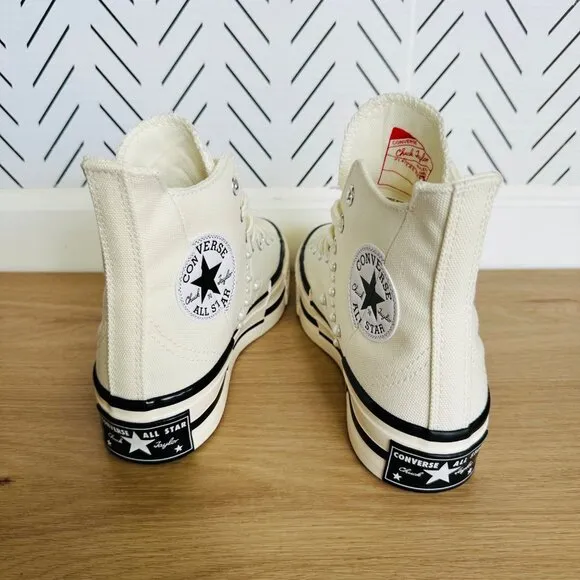 ❤️❤️CONVERSE Chuck 70 Plus Gems Rhinestones Pearls Sz 6 Mens Shoes Cream A10287C