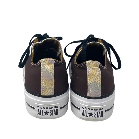 Converse Chuck Lift Men Platform Low Shoes Skate Canvas Brown Custom 171210C-WB