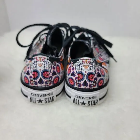 Converse Chuck Taylor All Star Day Of Dead  Sugar Skulls Sneakers Shoes Size 6