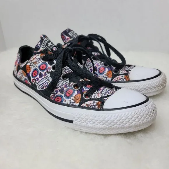 Converse Chuck Taylor All Star Day Of Dead  Sugar Skulls Sneakers Shoes Size 6