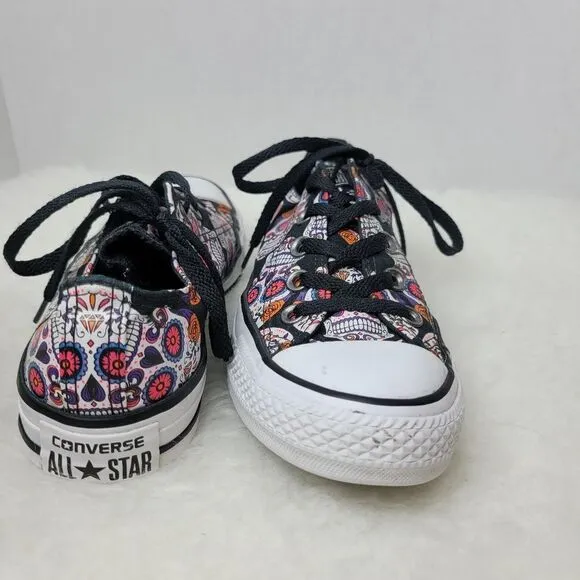 Converse Chuck Taylor All Star Day Of Dead  Sugar Skulls Sneakers Shoes Size 6
