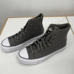 Converse Chuck Taylor All Star‎ Lift Platform Leather &amp; Sherpa Shoes- A05511C