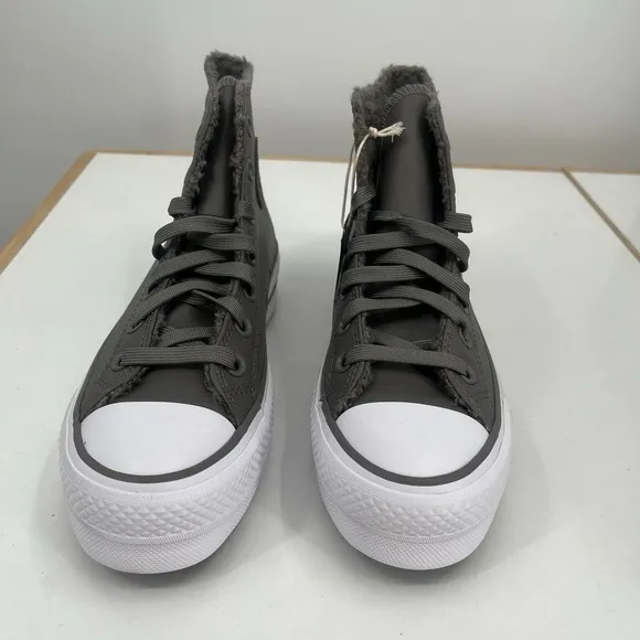 Converse Chuck Taylor All Star‎ Lift Platform Leather &amp; Sherpa Shoes- A05511C