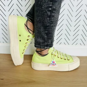 ⭐Converse Chuck Taylor All Star Lift Platform Sz 7.5 Women's Shoes Green A09913F