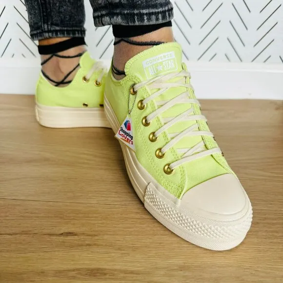 ⭐Converse Chuck Taylor All Star Lift Platform Sz 7.5 Women's Shoes Green A09913F