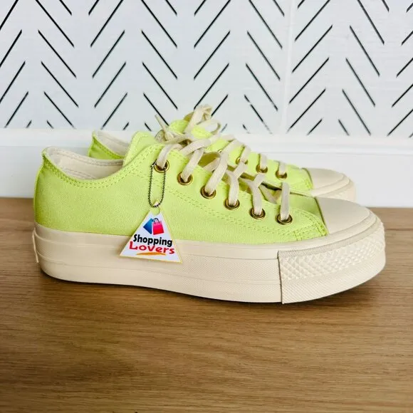 ⭐Converse Chuck Taylor All Star Lift Platform Sz 7.5 Women's Shoes Green A09913F