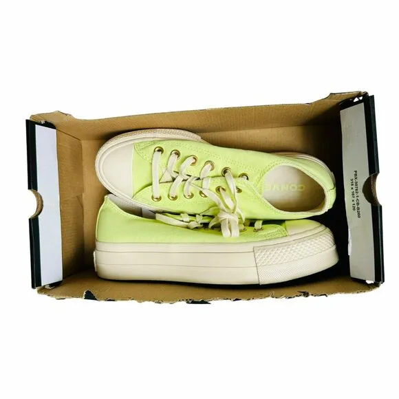 ⭐Converse Chuck Taylor All Star Lift Platform Sz 7.5 Women's Shoes Green A09913F