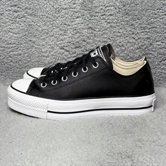 Converse Chuck Taylor All Star Lift Platform Womens 9 Sneakers Black Leather