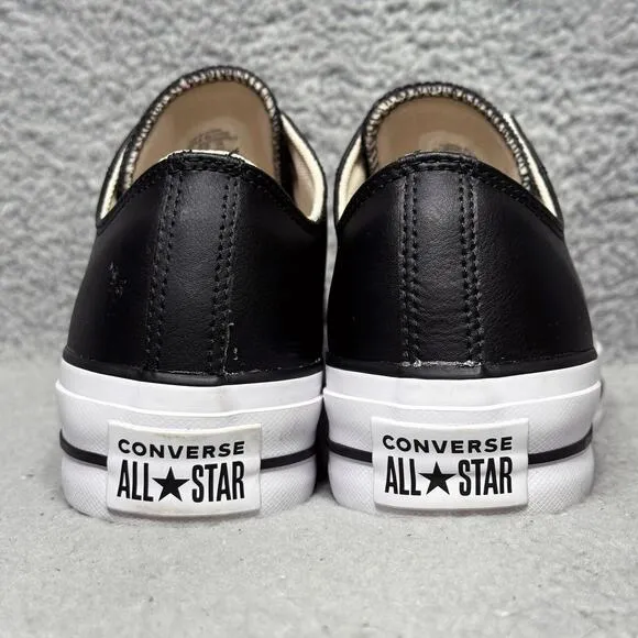 Converse Chuck Taylor All Star Lift Platform Womens 9 Sneakers Black Leather