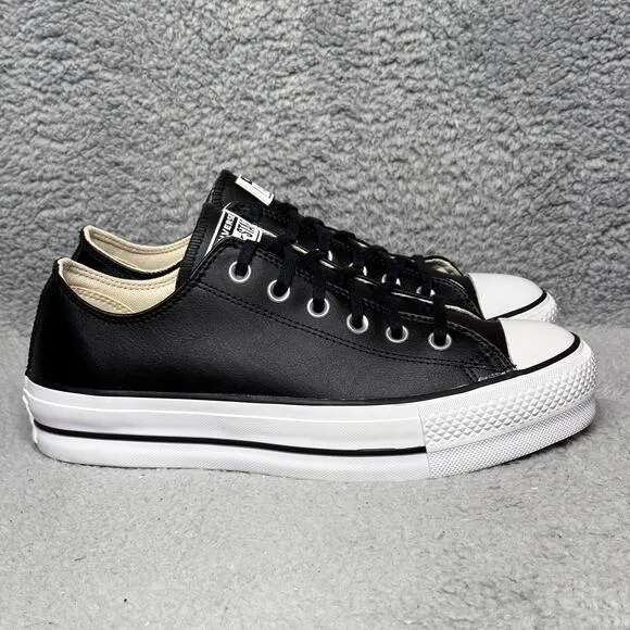 Converse Chuck Taylor All Star Lift Platform Womens 9 Sneakers Black Leather