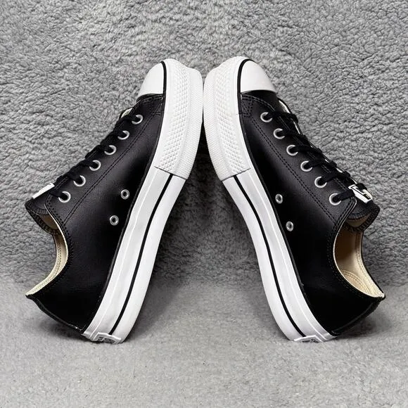 Converse Chuck Taylor All Star Lift Platform Womens 9 Sneakers Black Leather