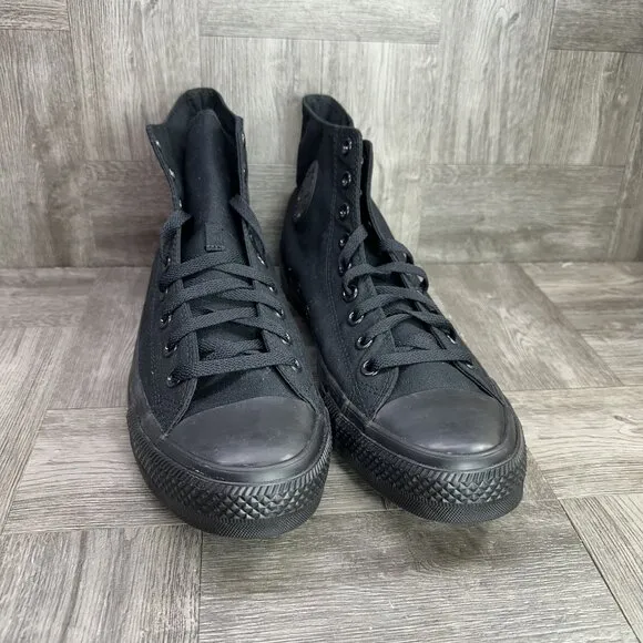 Converse Chuck Taylor All Star Men's size 15 Triple Black Canvas Hightop Shoes