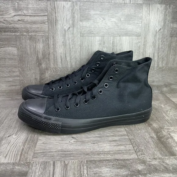 Converse Chuck Taylor All Star Men's size 15 Triple Black Canvas Hightop Shoes