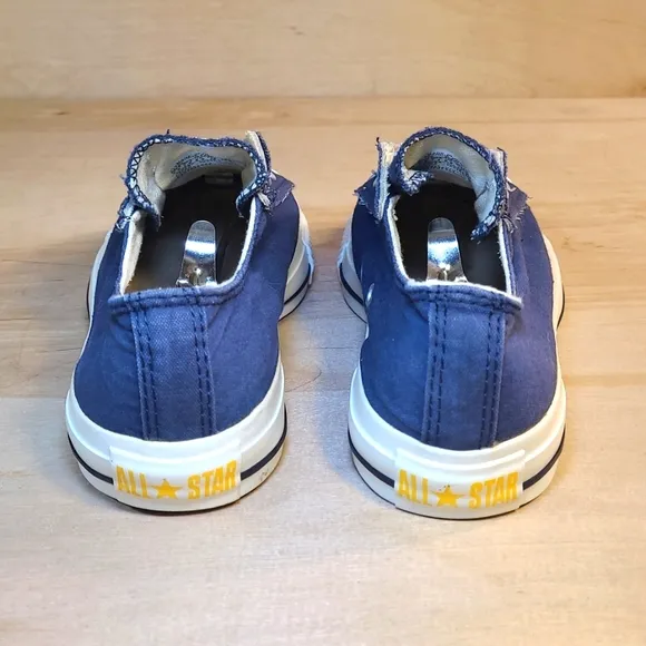 Converse Chuck Taylor All Star Navy Blue No Tie Slip On Athletic Shoes