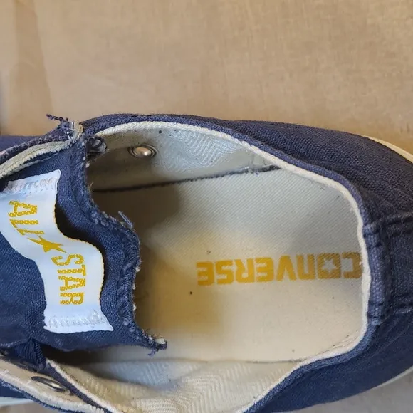 Converse Chuck Taylor All Star Navy Blue No Tie Slip On Athletic Shoes