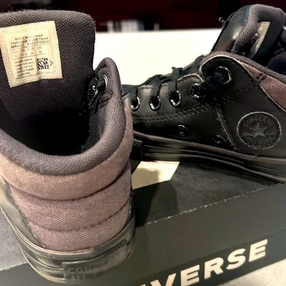 CONVERSE CHUCK TAYLOR Black &amp; Red MID TOP and MID GS 'AXEL'