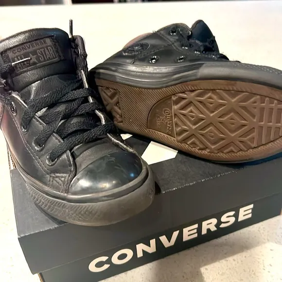 CONVERSE CHUCK TAYLOR Black &amp; Red MID TOP and MID GS 'AXEL'