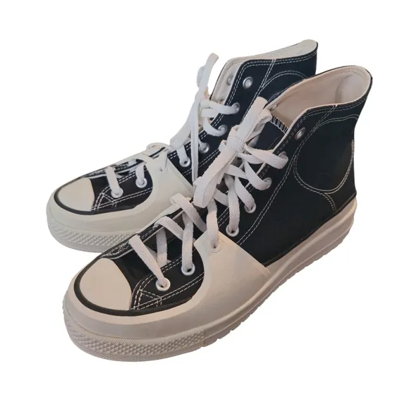 Converse Chuck Taylor Construct Hi Sneaker Black A05094C Men's Size 11