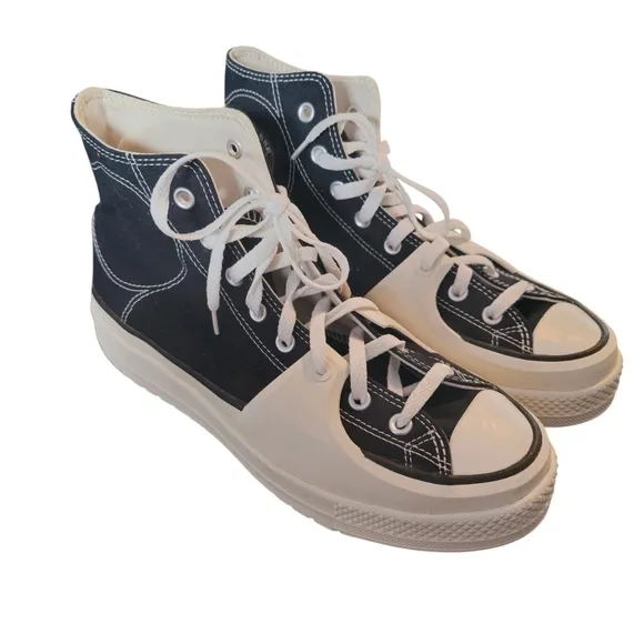 Converse Chuck Taylor Construct Hi Sneaker Black A05094C Men's Size 11