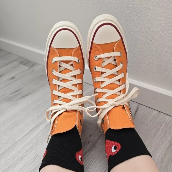 Converse × Come Tees Chuck 70s Star Path orange hi-top sneakers | WMS 10
