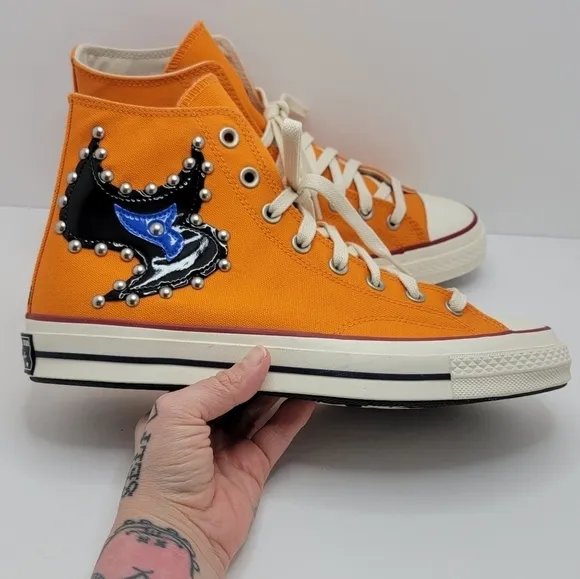 Converse × Come Tees Chuck 70s Star Path orange hi-top sneakers | WMS 10