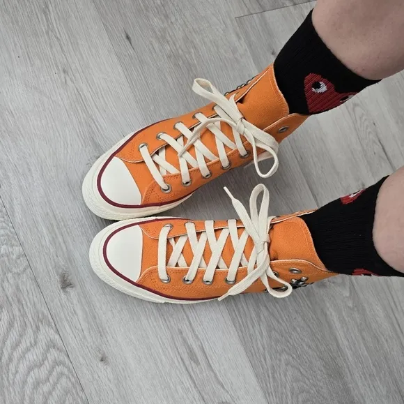 Converse × Come Tees Chuck 70s Star Path orange hi-top sneakers | WMS 10