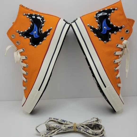 Converse × Come Tees Chuck 70s Star Path orange hi-top sneakers | WMS 10