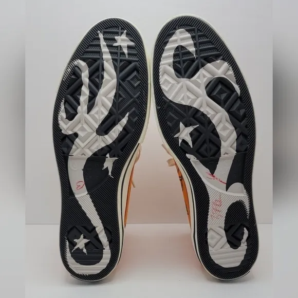 Converse × Come Tees Chuck 70s Star Path orange hi-top sneakers | WMS 10