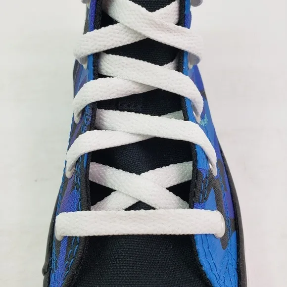 Converse CTAS HI Boys Size 1Y Kinetic Blue Canvas Lace Up Sneaker Shoes 327087F