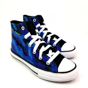 Converse CTAS HI Boys Size 1Y Kinetic Blue Canvas Lace Up Sneaker Shoes 327087F