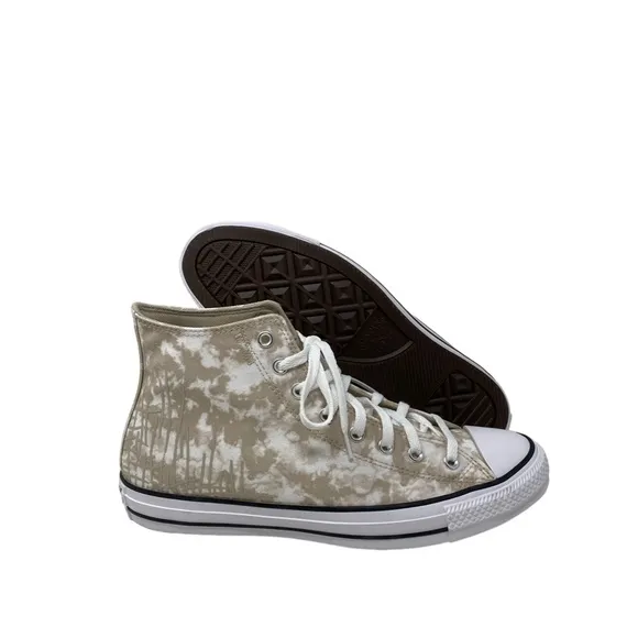 Converse Ctas High Top Shoes Men’s Size White Beach Stone Canvas Skate A06003C
