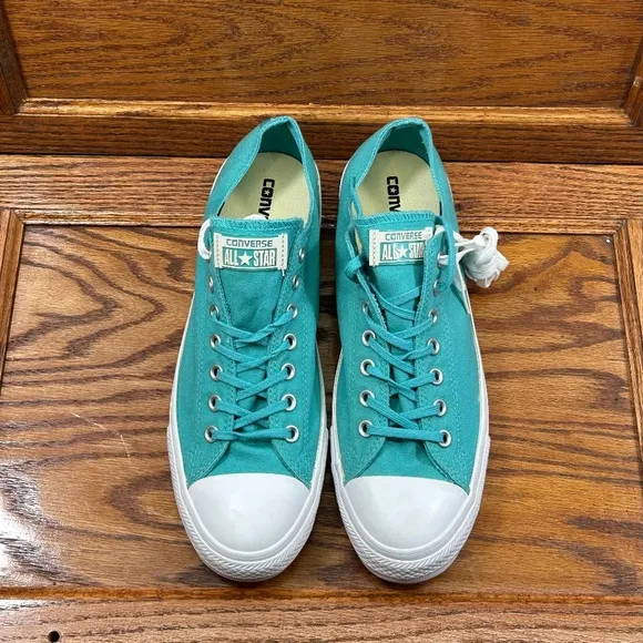 Converse CTAS Shield Canvas Ox Aegean Aqua Black Buff Shoes