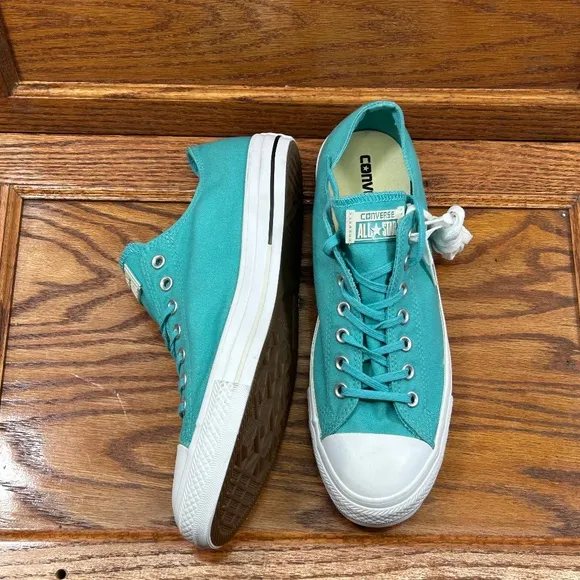 Converse CTAS Shield Canvas Ox Aegean Aqua Black Buff Shoes