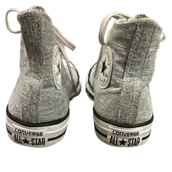 Converse Glitter Custom Chuck Taylor All Star By You high top silver size 7