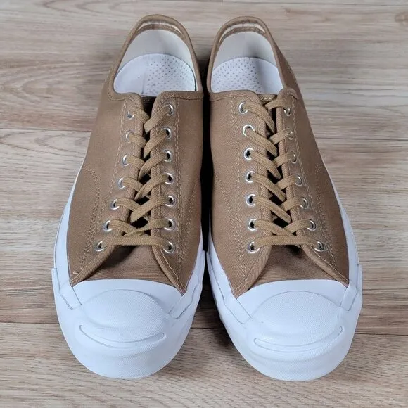 Converse Jack Purcell Ox Shoes Men Size 11.5 Brown White Canvas Sneakers 149914C