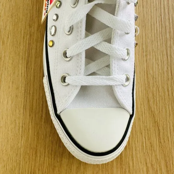 💎Converse Men Shoes Sz 5.5 Chuck Taylor All Star Hi Y2K Gems White A10290C New